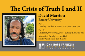 Photo of David Marriott. Black text on yellow background with FHI logo.